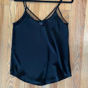 Black tank top with mesh